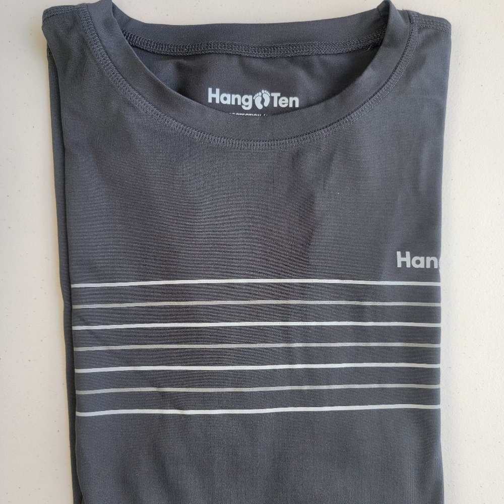 NEW - Hang Ten Men’s Long Sleeve Active Tee Gray/Size XL